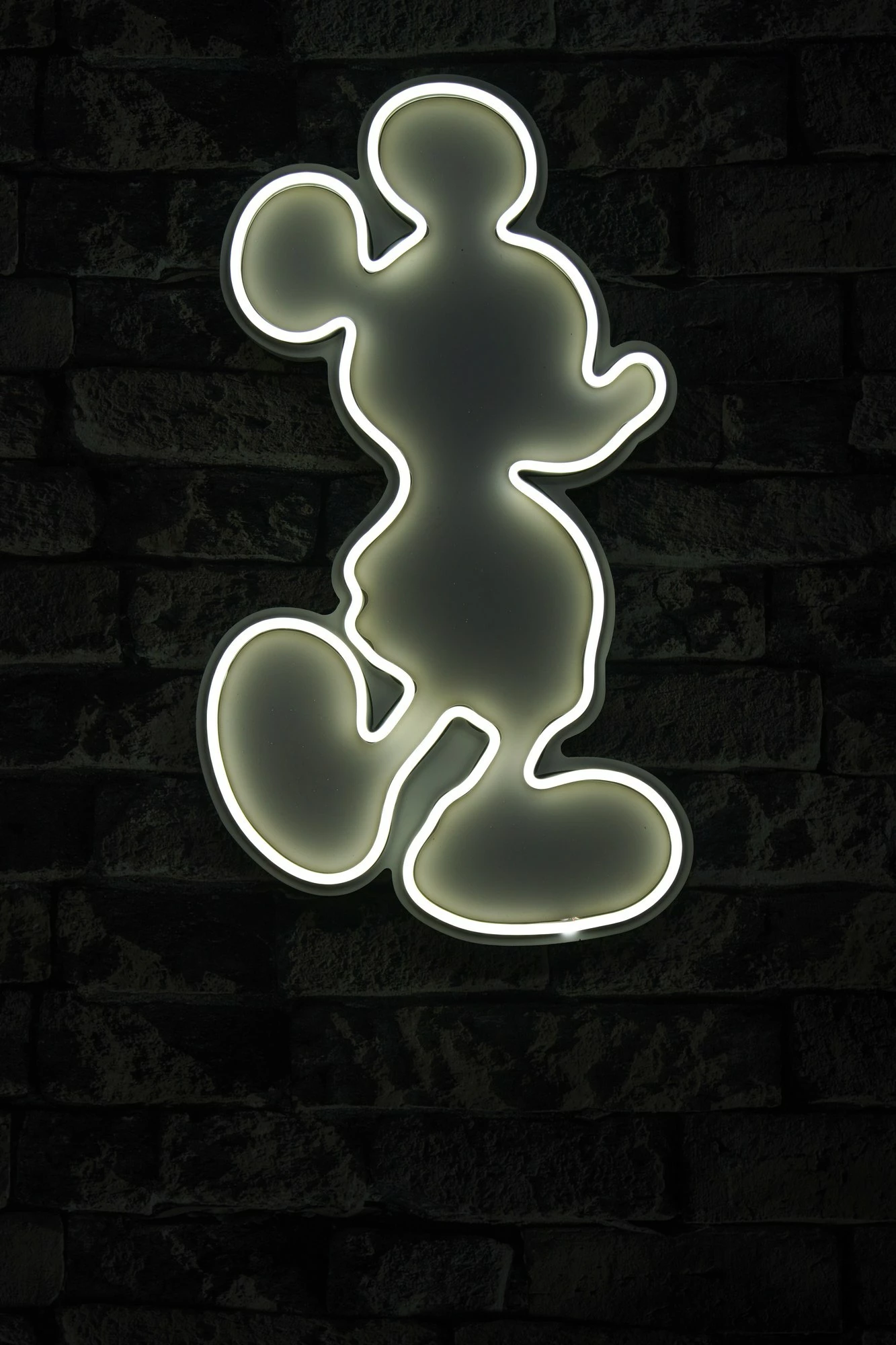 Dritë dekorative LED në formë Mickey Mouse, plastike, e bardhë