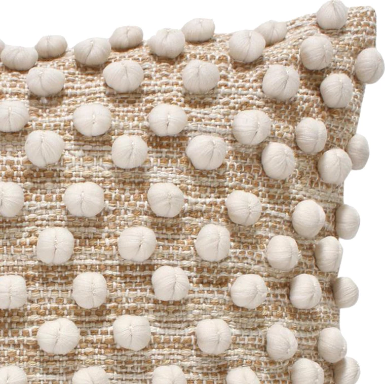 Jastëk dekorativ Finne, ngjyrë bezhë, 45x45x2.5 cm