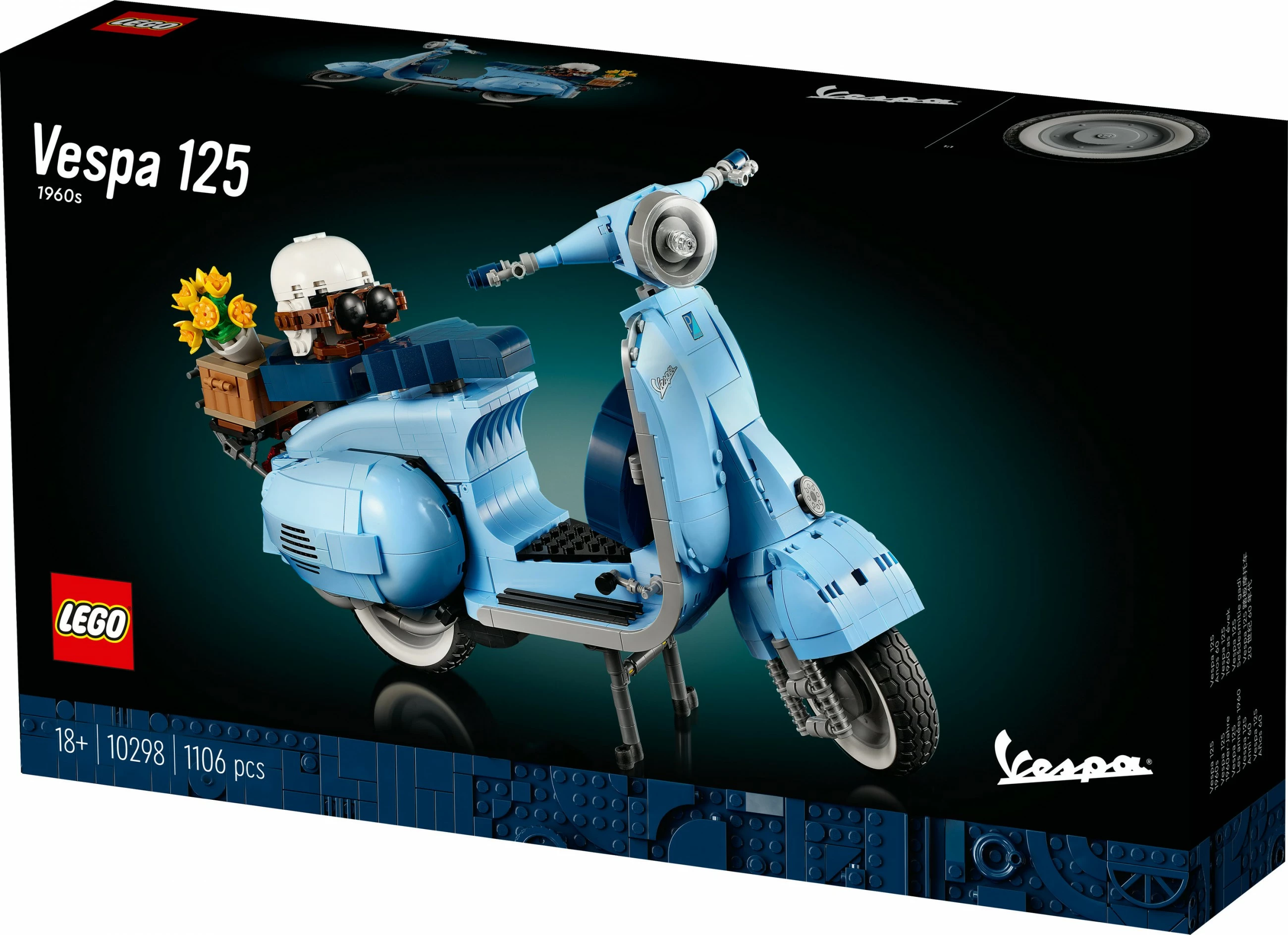 Set ndërtimi LEGO Creator Expert Vespa 125, 1107 pjesë, ngjyrë shumëngjyrëshe