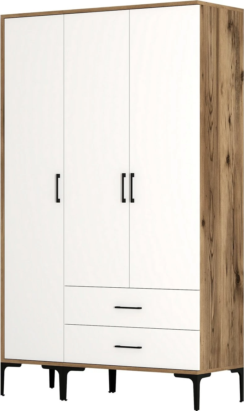 Dollap Skye Decor, ngjyrë arre dhe e bardhë, Kumsal ST