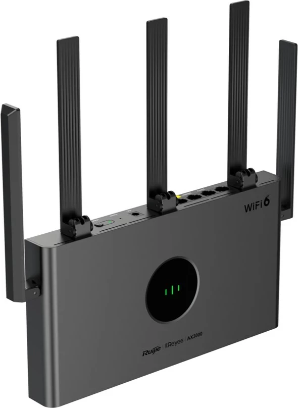 Router Ruijie RG-EW3000GX PRO, Wi-Fi 6, Dual-Band, 256 MB Flash, 3 Antena, E zezë