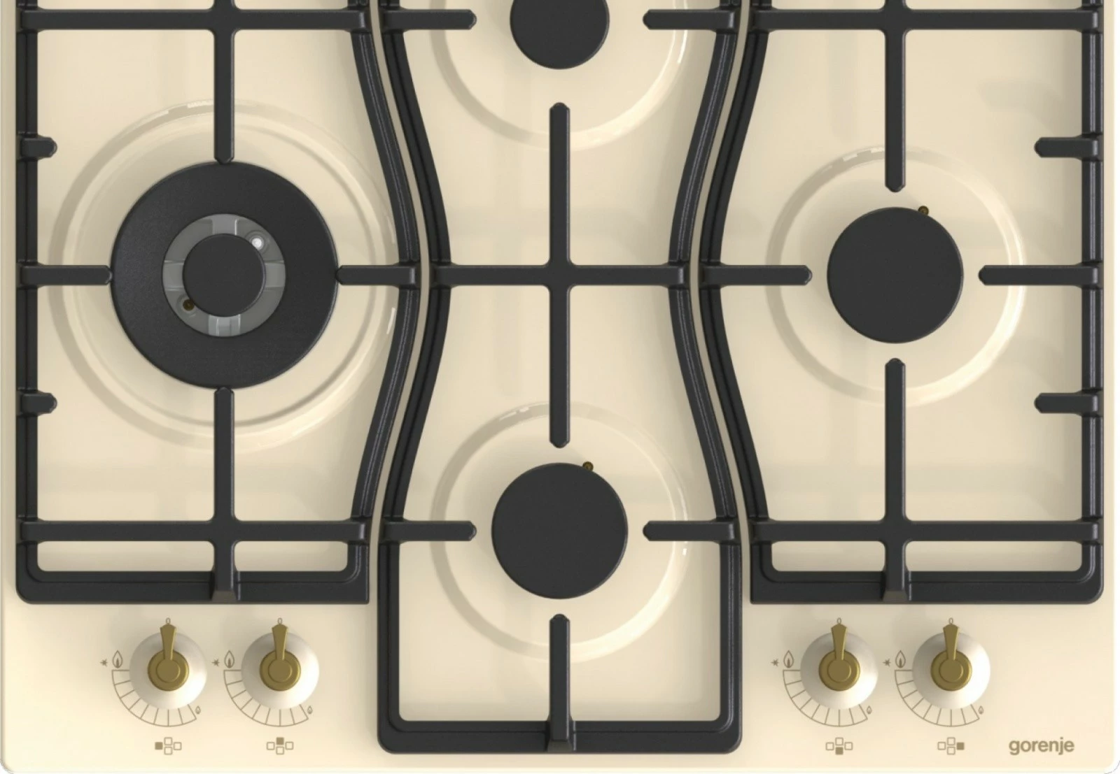 Sobë gazi Gorenje GW6D42CLI, 4 zona, krem