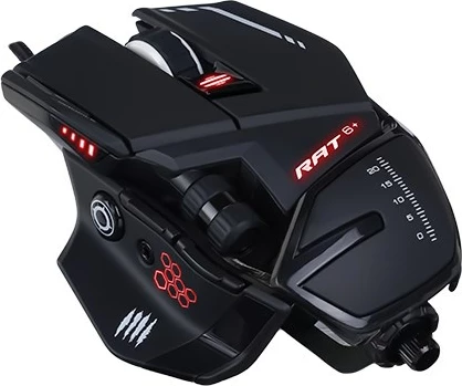 Mausi për lojëra Mad Catz R.A.T. 6+, USB Type-A, Optik, 12000 DPI, i zi