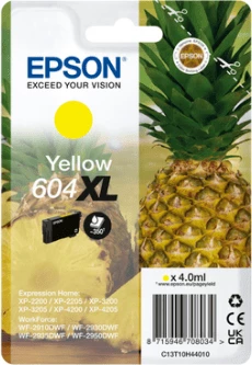 Kasetë boje, Epson, 604XL C13T10H44010, XL 4 ml 350 faqe, e verdhë