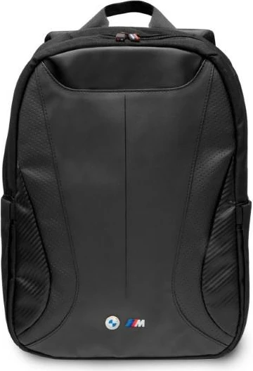 Çantë shpine BMW Carbon&Leather Tricolor për laptop 16", e zezë