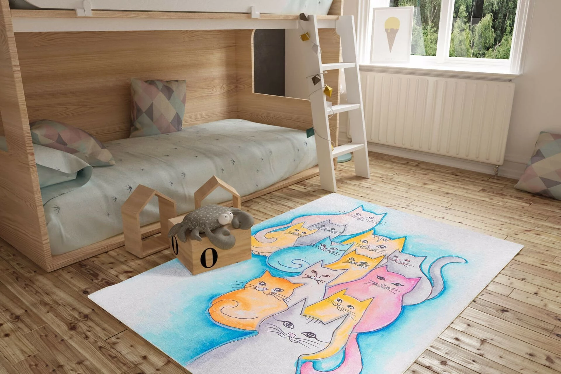 Qilim shumëngjyrësh për fëmijë, 230x330cm, Conceptum Hypnose, Ada Gönül Chenille AL 301
