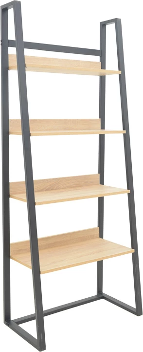 Raft librash Ryder, ngjyrë lis e zezë, 75x36x185cm