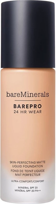 Fondatinë e lëngshme për femra bareMinerals BarePro 24HR Wear Skin-Perfecting Matte SPF20 Light 21 Cool 30ml