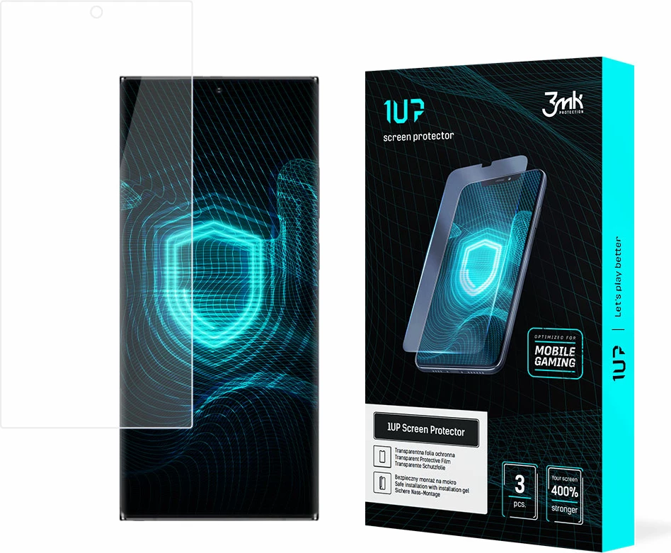 Mbrojtës ekrani 3mk 1UP për Samsung Galaxy S22 Ultra, 3 copë