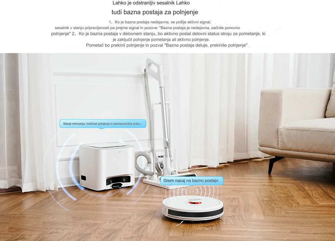 Fshesë me korrent multifunksionale Lydsto R10 4-në-1, 3000Pa/26kPa, 5200mAh, LiDAR, qese pluhuri 3L, e bardhë