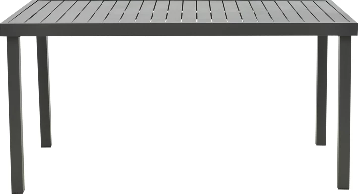 Tavolinë me karrige për terasë Naoki-Kliton A, metal i zi, alumin antracit, set prej 5 pjesësh, 150x80x74cm