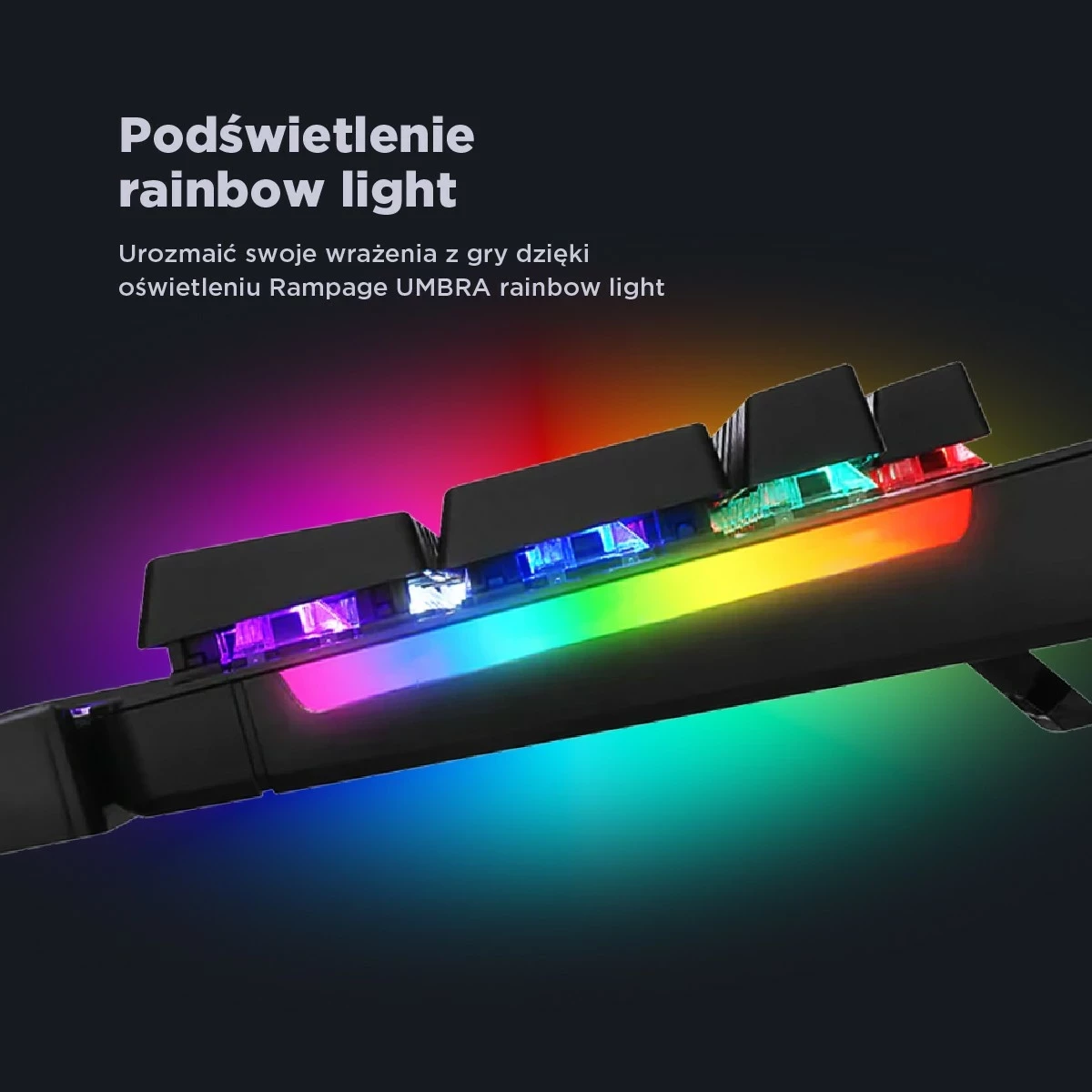 Tastierë mekanike Rampage KB-R86 UMBRA Blue Switch, e zezë