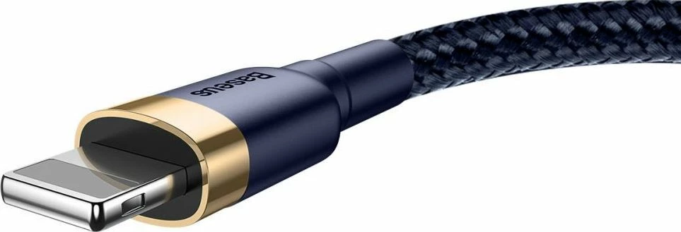 Kabllo Baseus Cafule CALKLF-BV3 USB-A në Lightning 1 m, 2A, USB 2.0, e thurur, blu