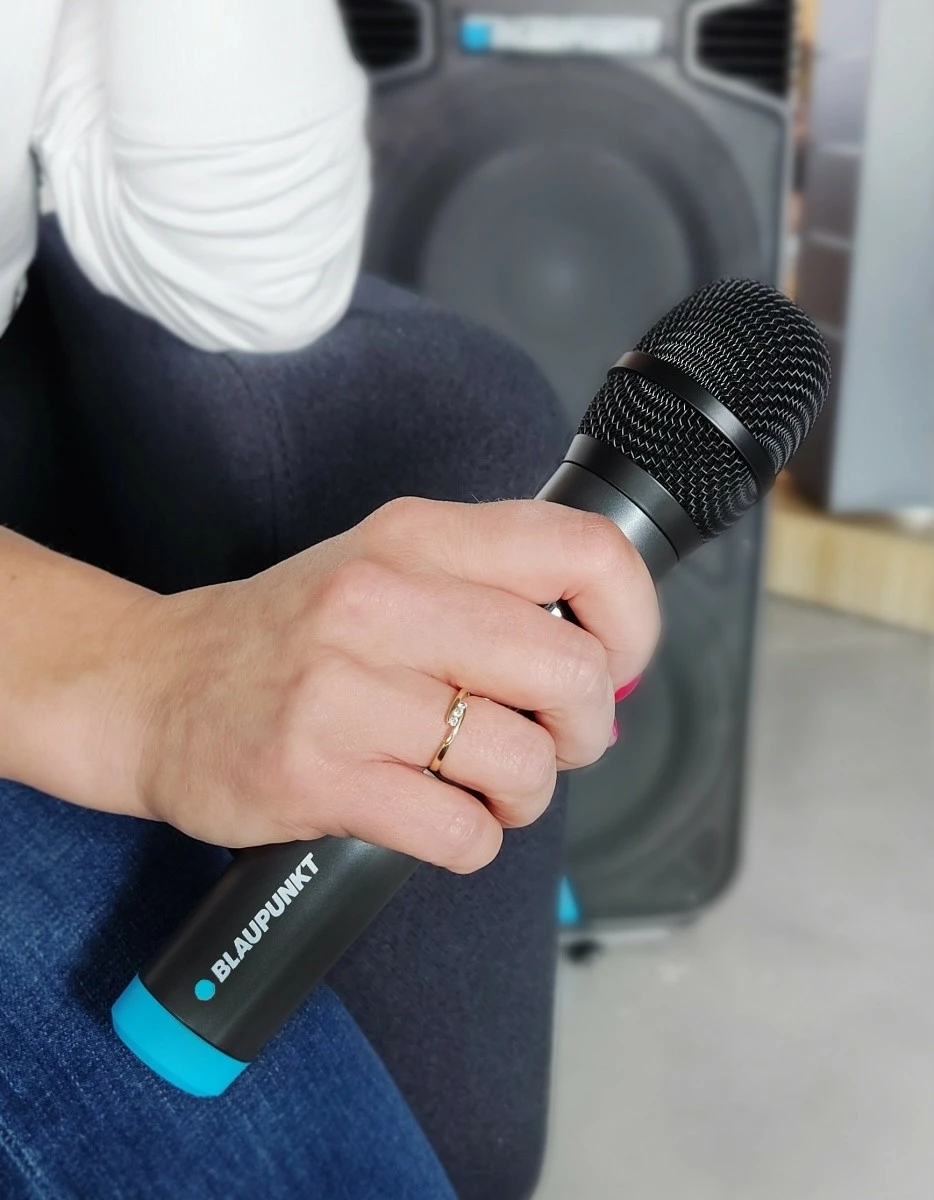 Set mikrofonash wireless Blaupunkt WM60UDB, UHF, 2 copë, Blu/Portokalli