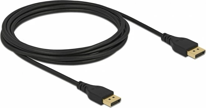 Kabllo DisplayPort DeLOCK 2m, 8K, pa latch, e zezë