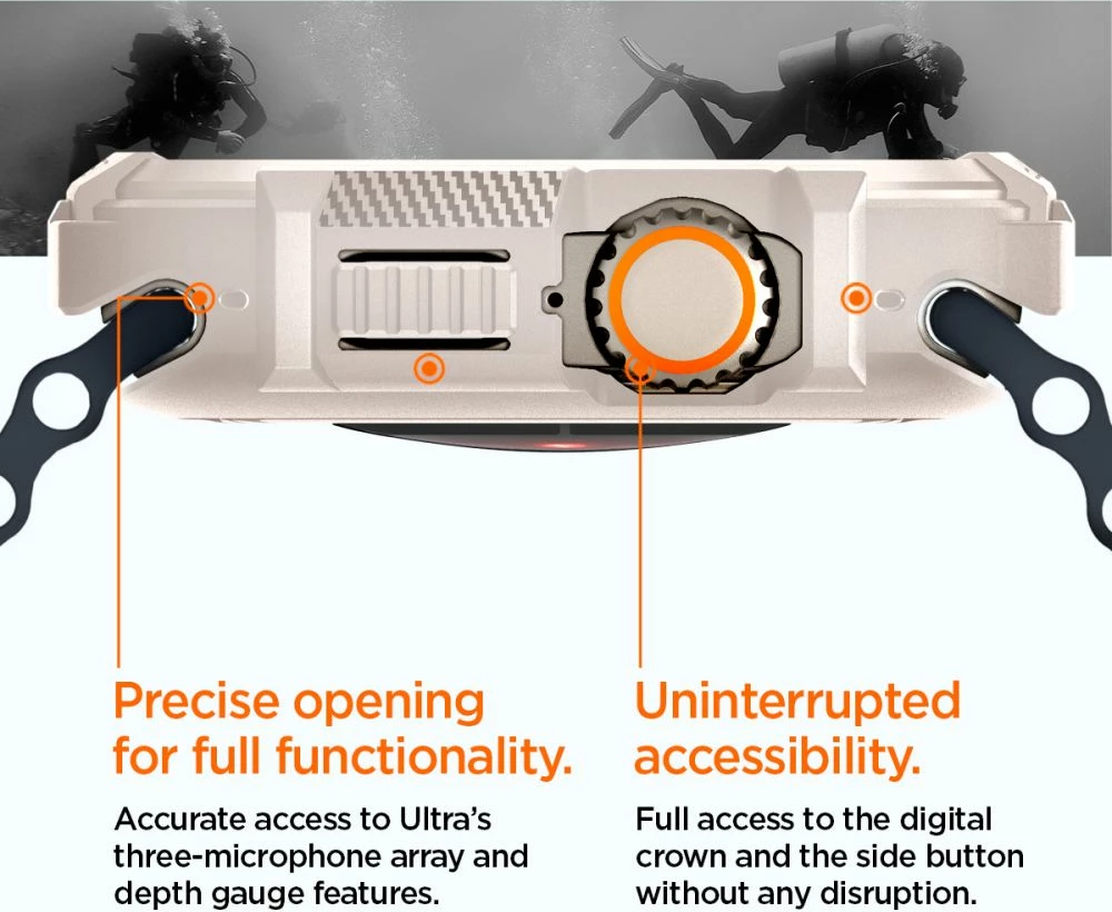 Mbështjellës Spigen Rugged Armor për Apple Watch Ultra 1/2 49mm, Bezhe