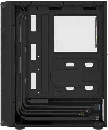 Kasë Natec Fury Shobo SH4F RGB, Midi Tower, xham i temperuar, 4 ventilatorë RGB, e zezë