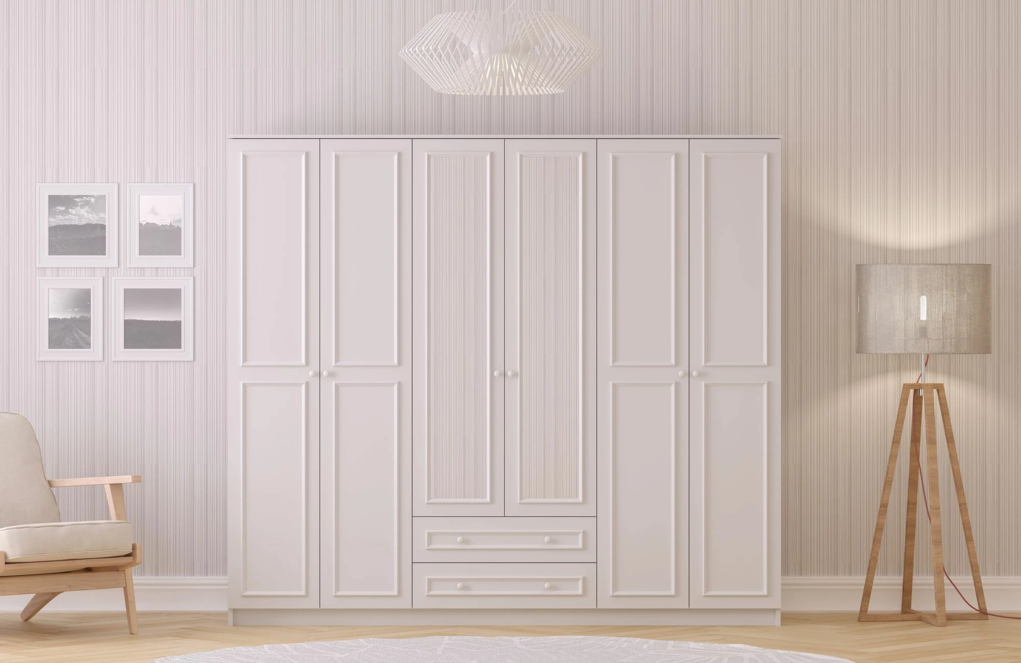 Dollap Skye Decor, ngjyrë e bardhë mat, RB-186-04