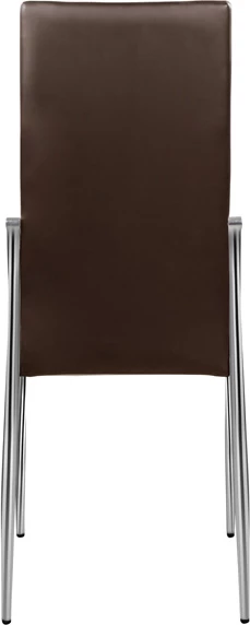 Karrige ngrënie Kim FH0080.05, ngjyrë kafe PU me kornizë metalike 45X55X99 cm, set prej 4 copë