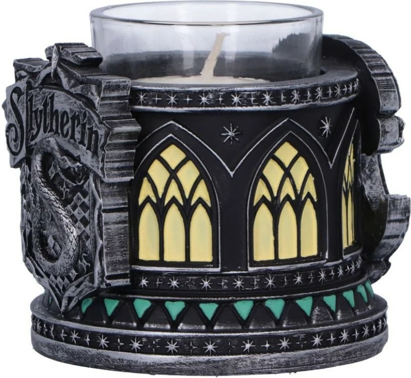 Mbajtëse qiriu NEMESIS NOW Harry Potter Slytherin Tea Light 8 cm, e zezë/jeshile