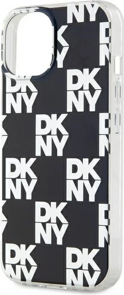 Mbështjellës DKNY IML Checkered Mono Pattern për iPhone 15 Plus / 14 Plus, zi