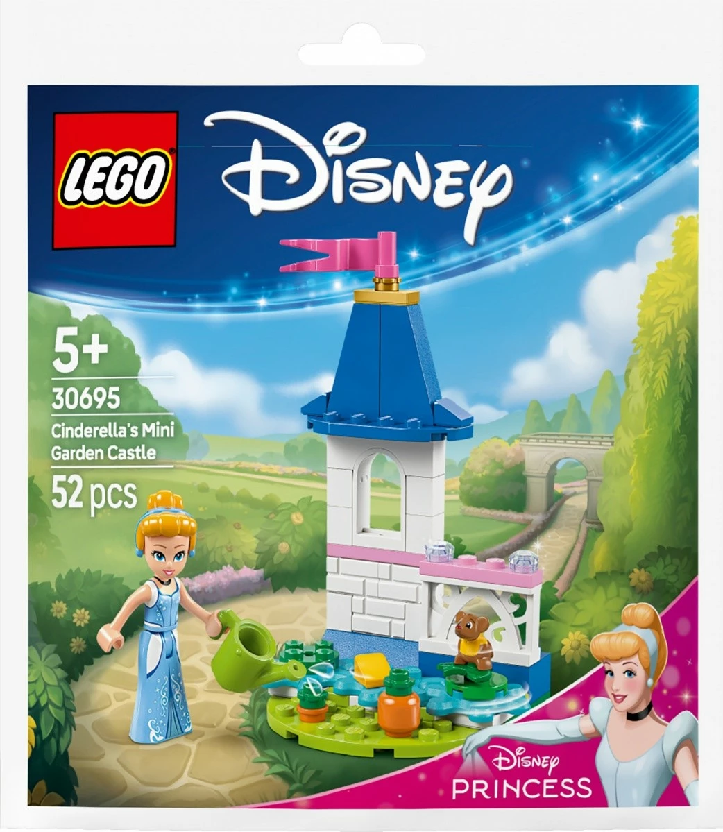 Set lodrash LEGO Disney Princess 30695, Mini Kështjella e Hirushes me kopsht, 52 pjesë