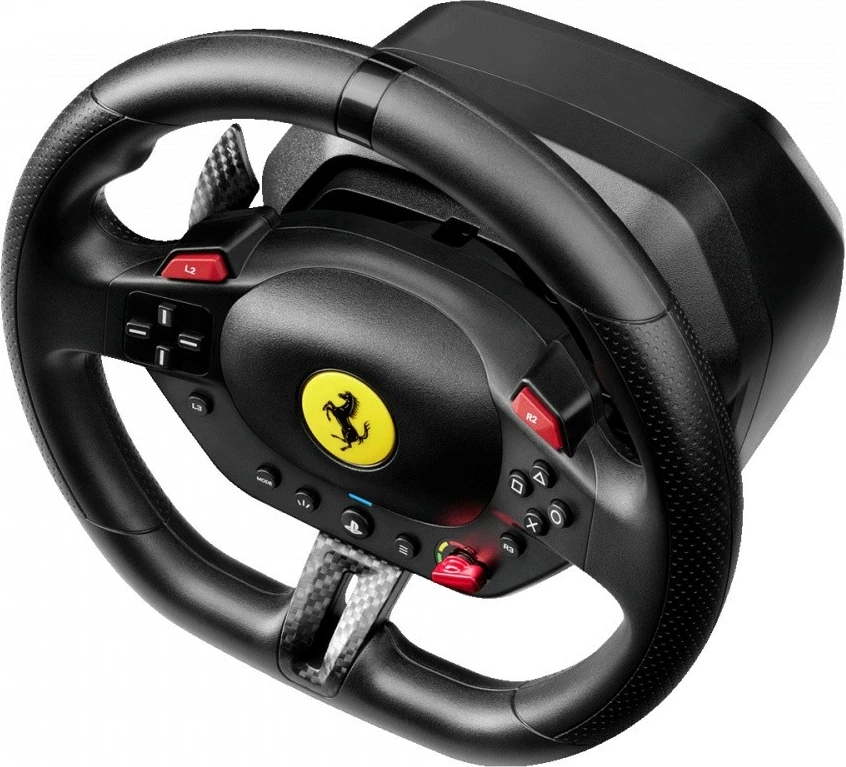 Timon gare, Thrustmaster T98-P Ferrari 296, 240° USB me 2 pedale H.E.A.R.T., për PS5/PS4/PC, i zi, set