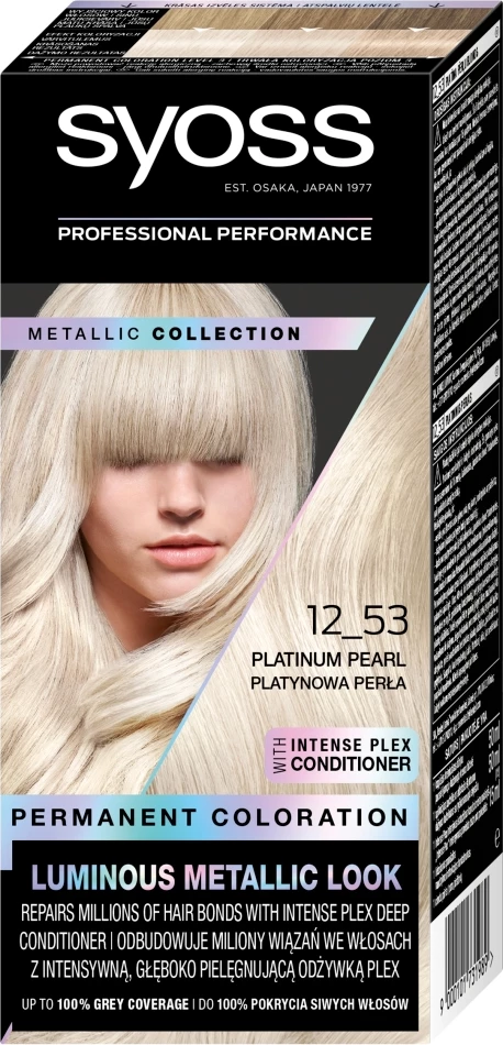 Ngjyrë për flokë Syoss 12-53 Platinum Pearl për femra, 1 copë
