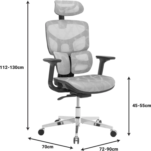 Karrige për zyre Karlo, e kaltër/e zezë