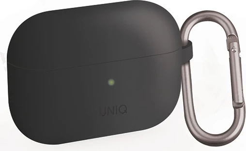 Mbështjellës UNIQ Vencer për AirPods Pro, silikon, me karabiner, Gri