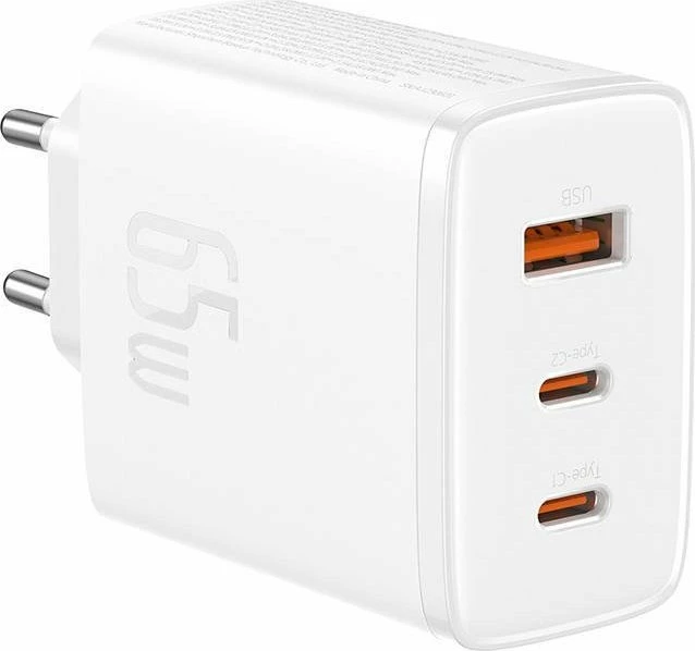 Karikues rrjeti Baseus OS-Cube Pro P10152301213-00 65W 2xUSB-C + USB-A, i bardhë