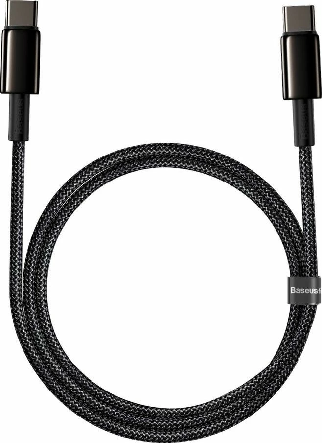 Kabllo USB-C në USB-C Baseus CATWJ-01 1 m, 100 W PD, e zezë