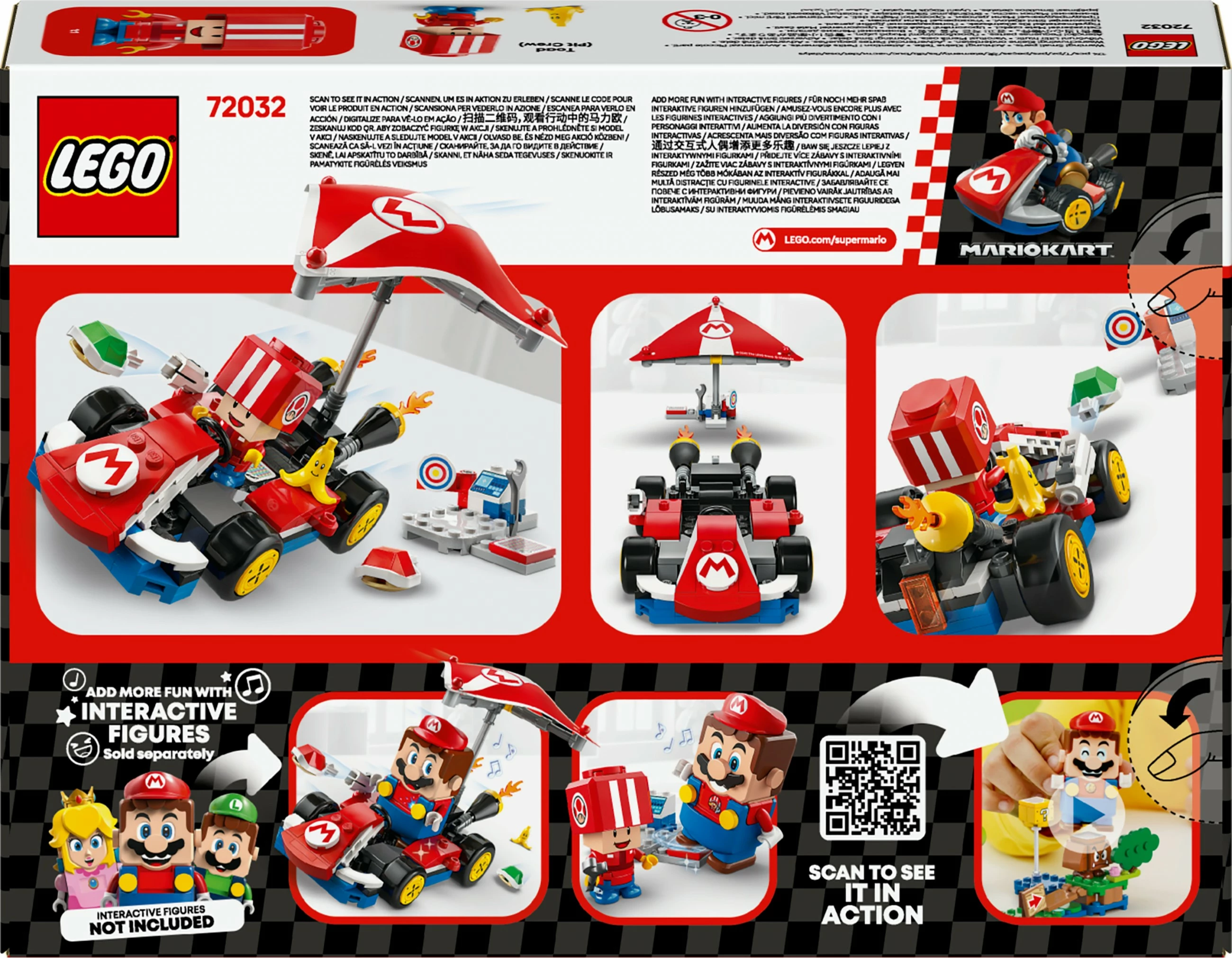 Set ndërtimi LEGO Mario Kart Standard Kart, 174 pjesë, shumëngjyrësh