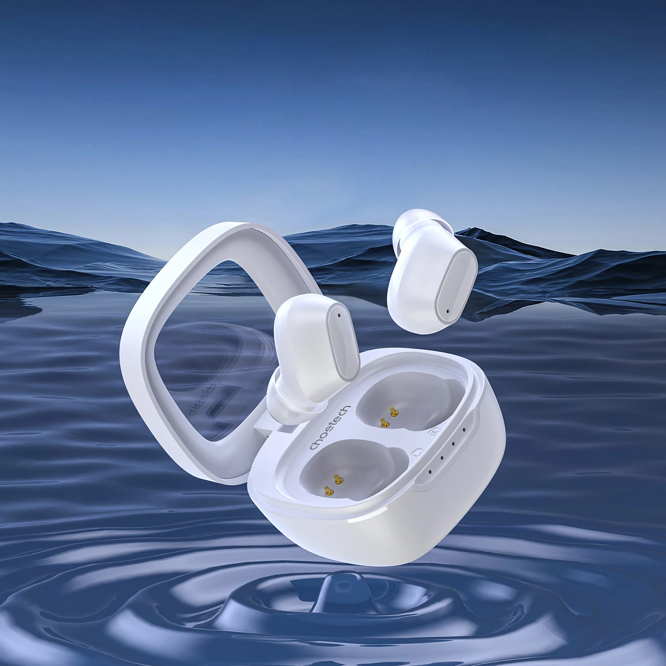 Kufje TWS Choetech MEMS BH-T23-WH, Bluetooth 5.3, USB-C, Bardhë