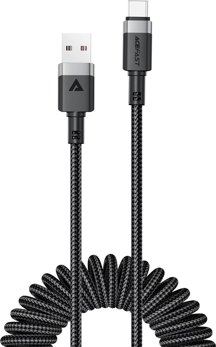 Kabllo Acefast C14-04 USB-A në USB-C, 1.2m, 3A, e zezë