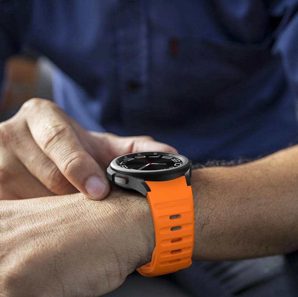Rrip silikoni për smartwatch Tech-Protect për Samsung Galaxy Watch 4/5/5 Pro/6/7/FE, Portokalli