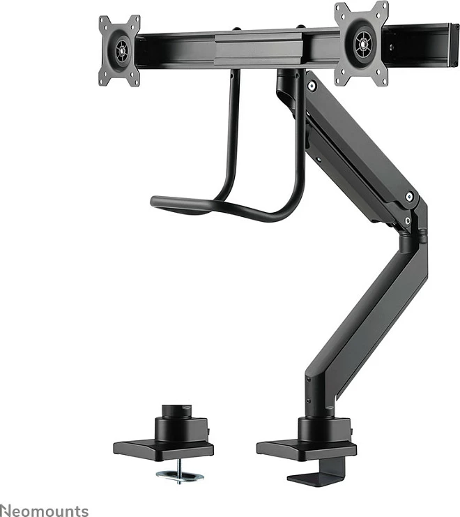 Krah monitori Neomounts NM-D775DXBLACK, për 2 ekrane, 32 inç, kapëse/gromet, i zi