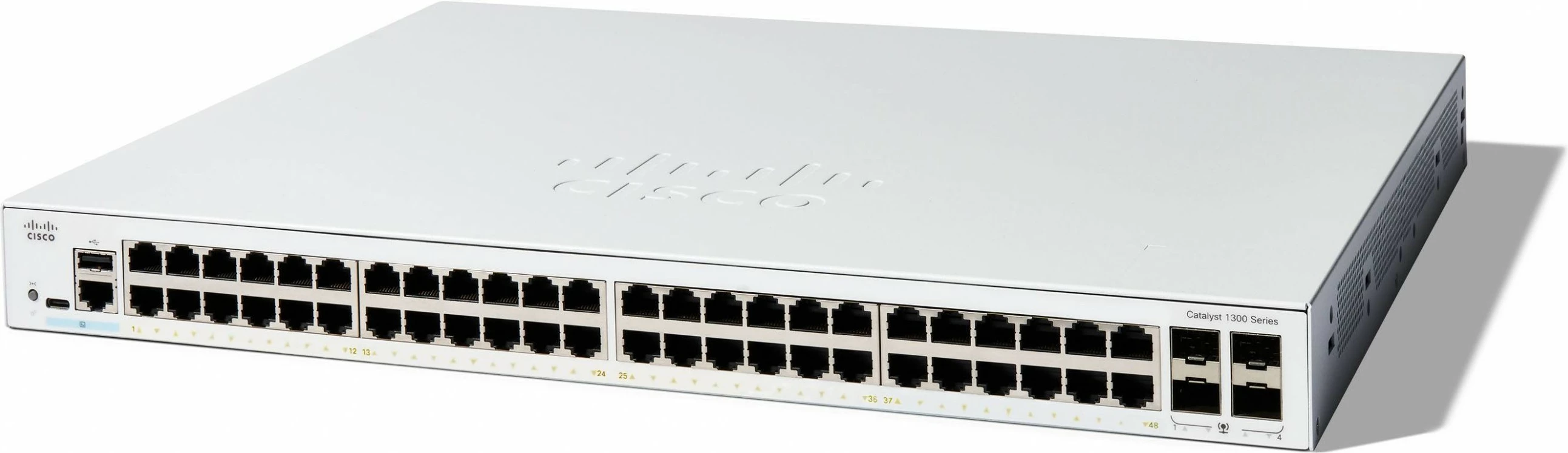 Switch Cisco Catalyst 1300-48T-4G, 48 porta GE, 4x1GE SFP, Managed, L2/L3, Gigabit Ethernet, bardhë