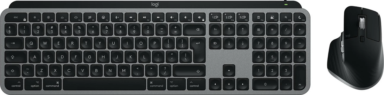 Kasë tastierë dhe maus Logitech MX Keys S Combo for Mac, wireless, LED, USB Type-C, e zezë