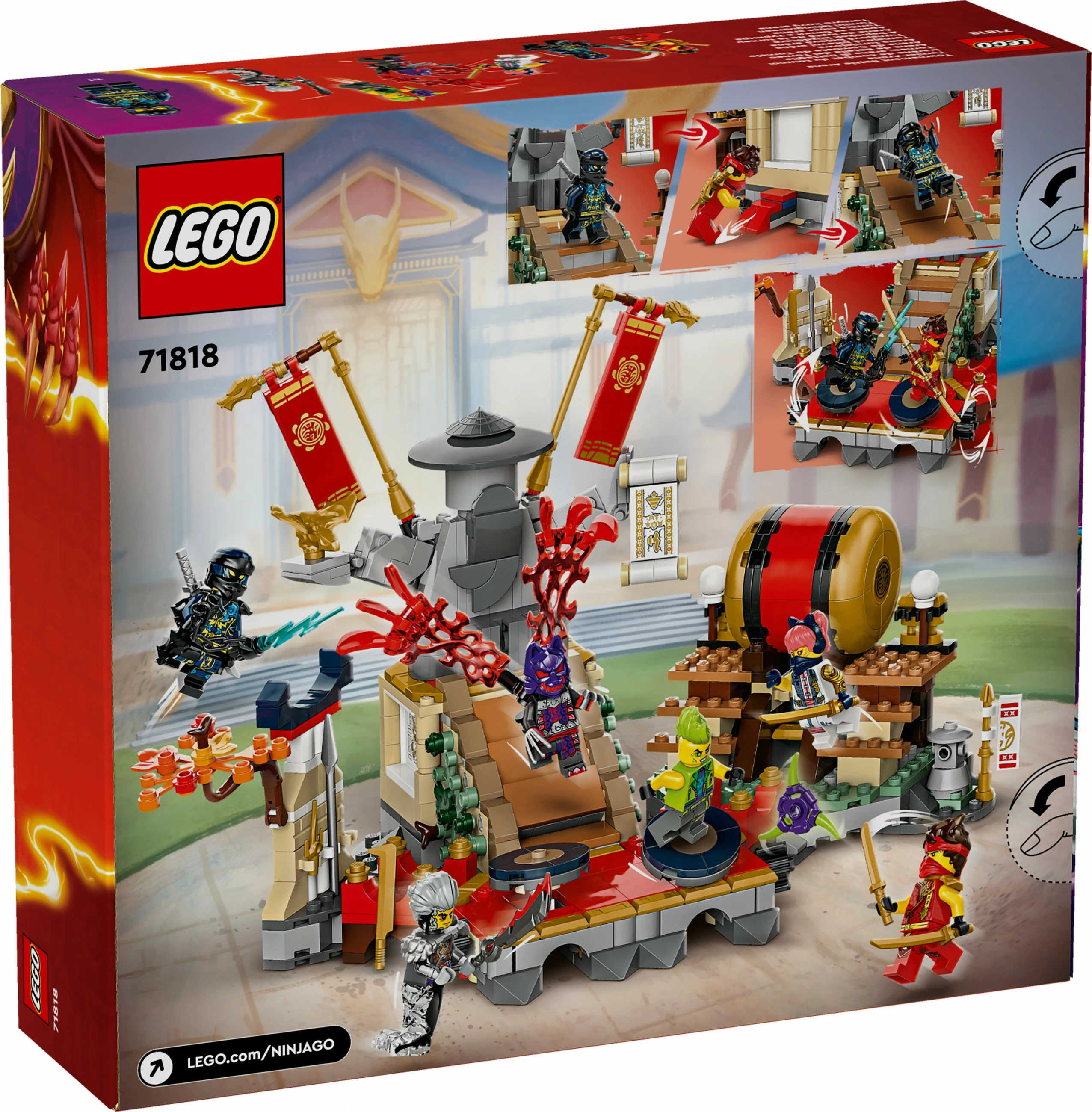 Set ndërtimi LEGO NINJAGO Tournament Battle Arena 71818, 659 pjesë, shumëngjyrëshe