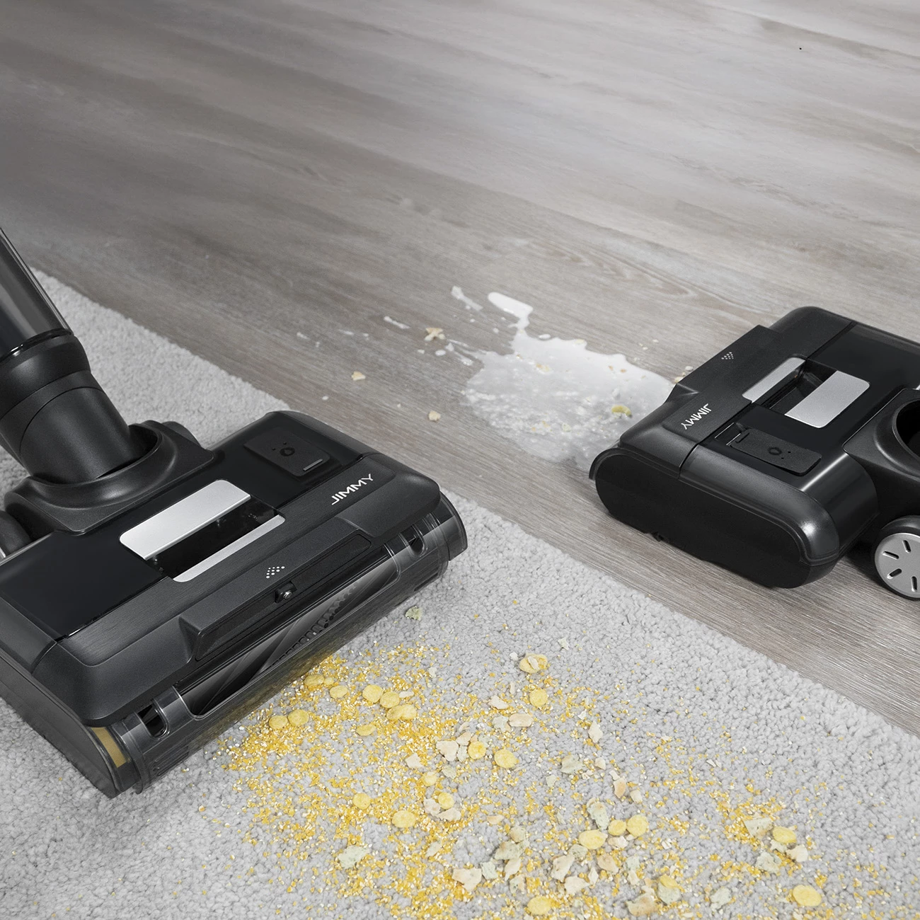 Fshesë me vakum dhe larëse JIMMY HW9, pa kabllo, 21000 mAh, 300 W, e zezë/argjend