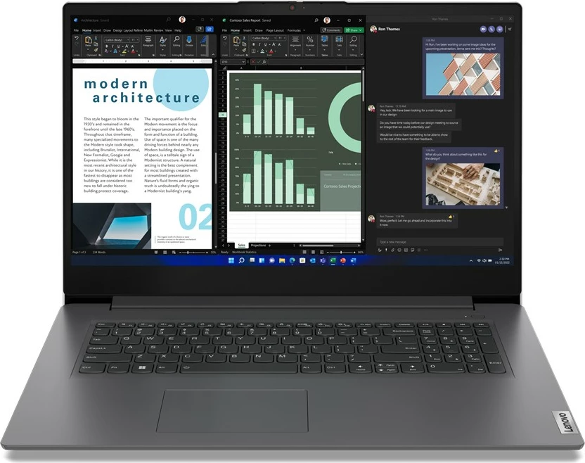 Laptop Lenovo V17 G4 IRU, Intel Core i5, 16 GB RAM, 512 GB SSD, 17.3", Iron Grey