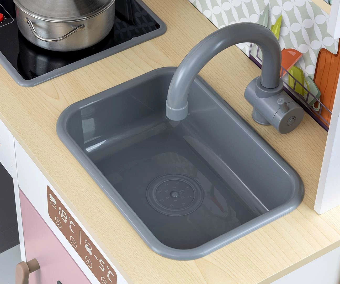 Set kuzhine druri Milly Mally Bjorn Pink me aksesorë, Rozë