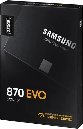 SSD Samsung 870 EVO, 250 GB, 2.5 inç, Serial ATA III, Zi