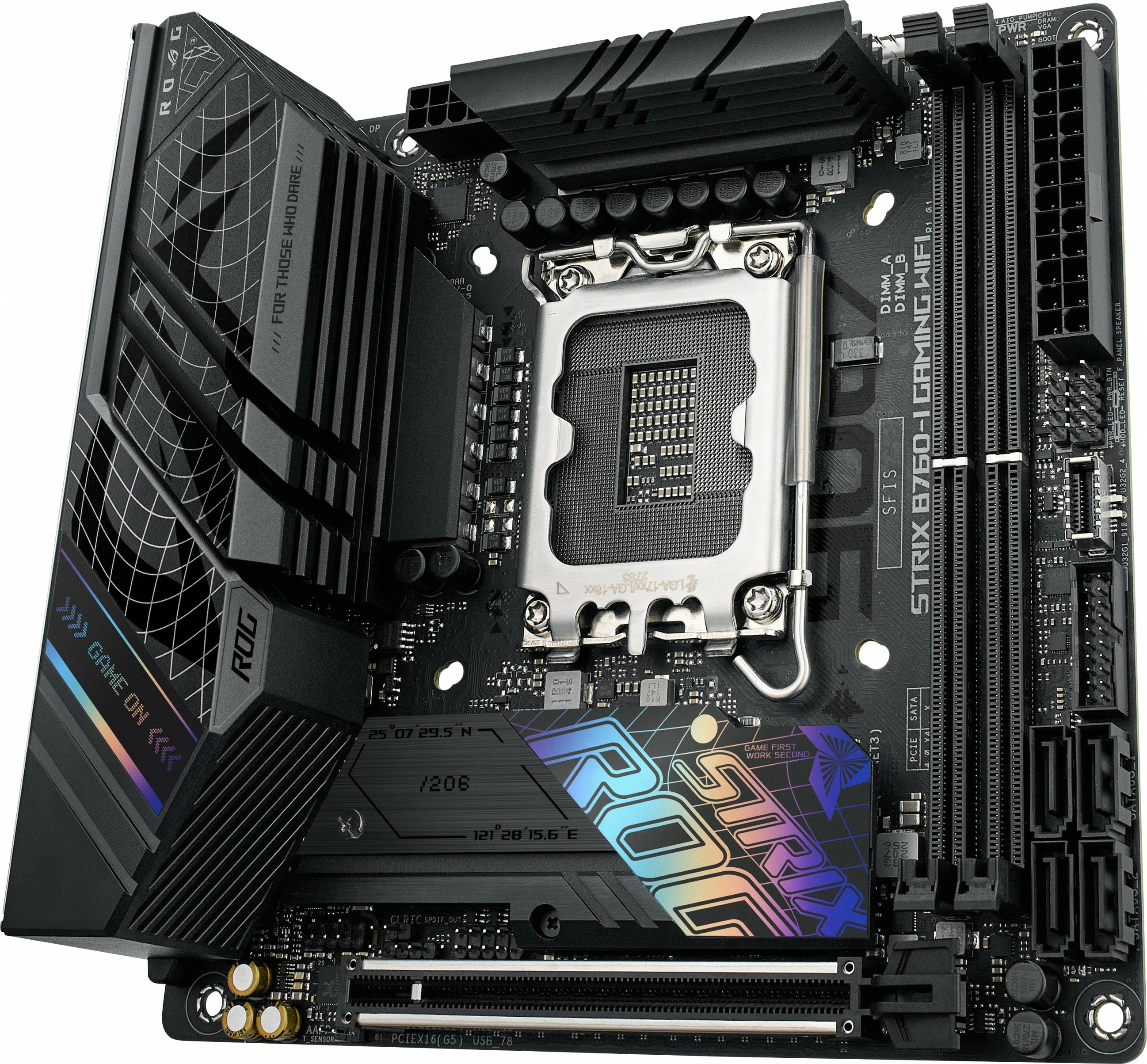 Pllakë amë ASUS ROG STRIX B760-I GAMING WIFI, Intel, LGA 1700, DDR5-SDRAM, 64 GB