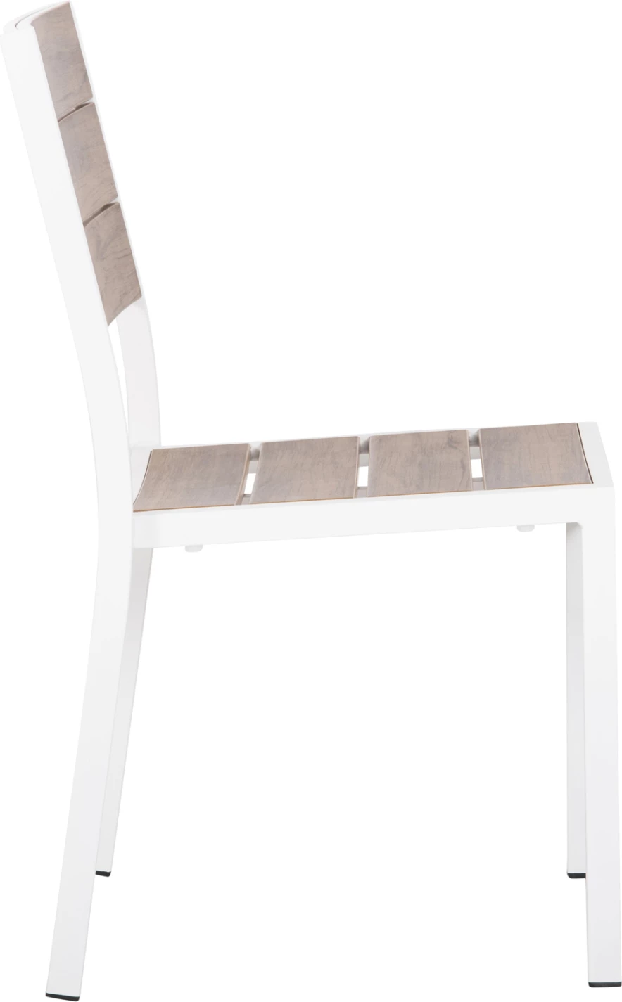 Karrige alumini SAGA FH6063.01 e bardhë me polywood 46x52x86Hcm