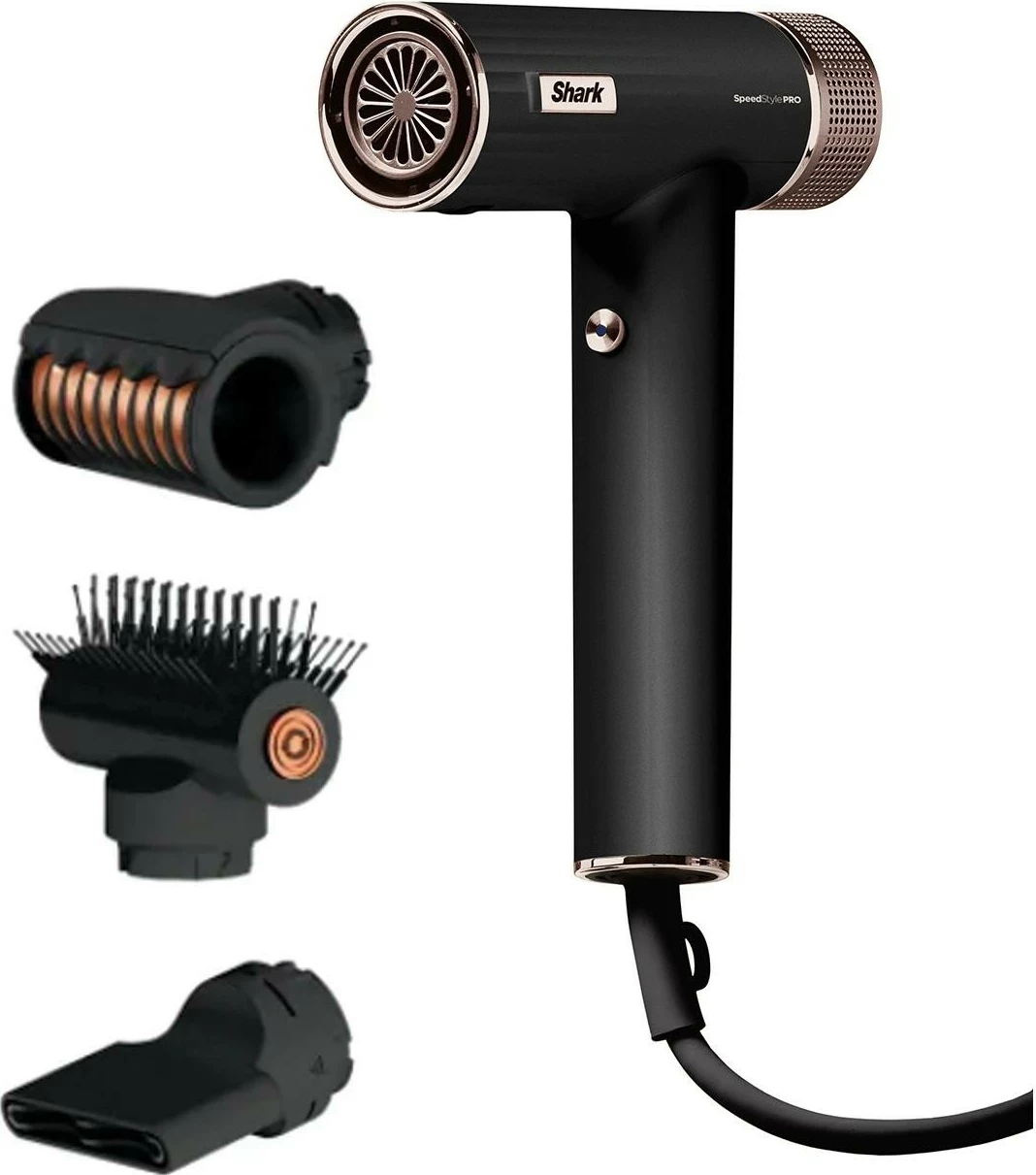 Tharëse flokësh Shark HD731EU, 1750W, 3 aksesorë, jonizim, e zezë