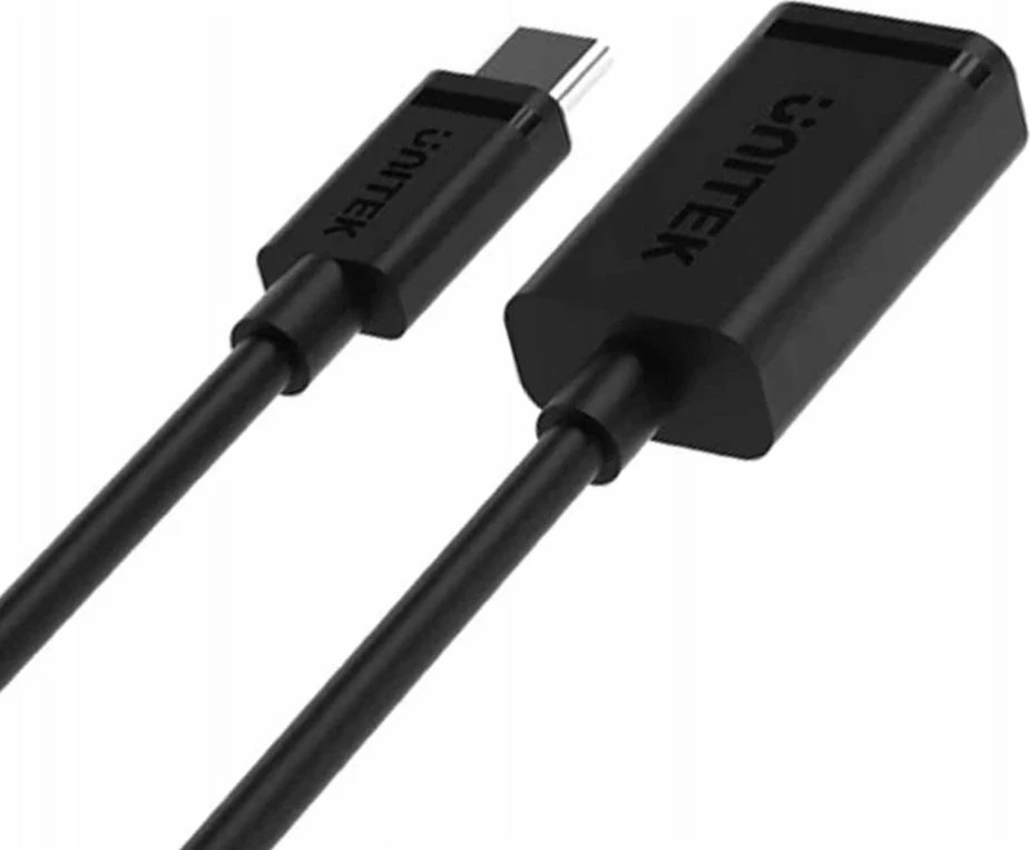 Kabllo adapter Unitek C476BK-1M USB-C në USB-A 1m 10Gbps 60W, e zezë