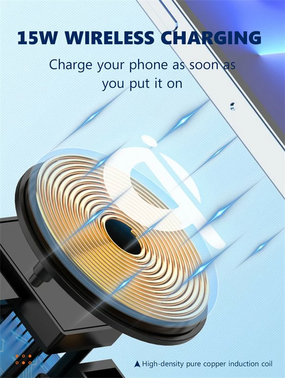 Karikues wireless LDNIO AW004, 32W, 3x USB-A + 1x USB-C, PD/QC, i bardhë