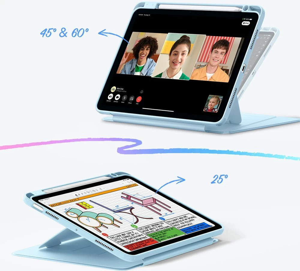 Mbështjellës ESR Flip Hybrid për iPad 10.9"/11", Blue